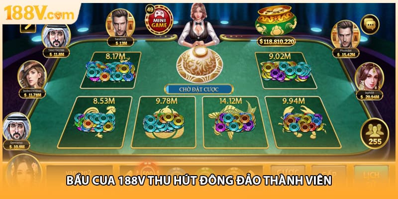 Bầu cua 188V thu hút đông đảo thành viên